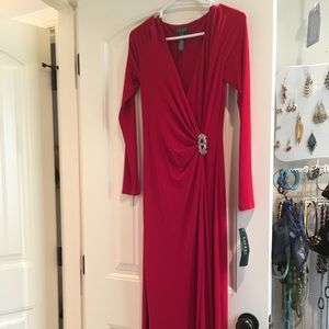 Red Ralph Lauren gown